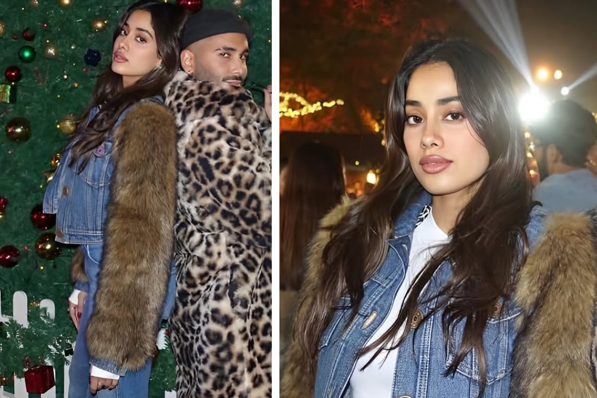 Janhvi Kapoor Slays the Denim Game with a Fur-tastic Twist This Christmas Season