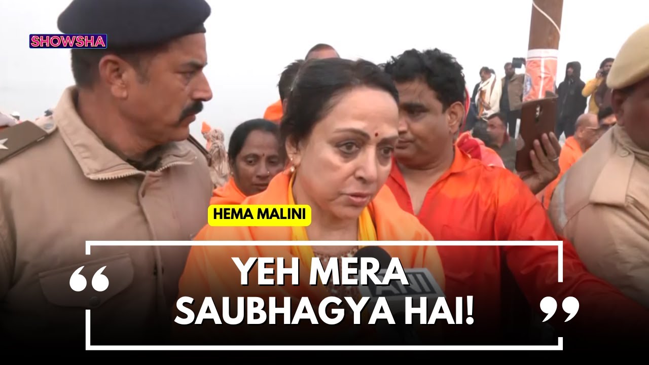 Hema Malini Takes Holy Dip at Triveni Sangam on Mauni Amawasya