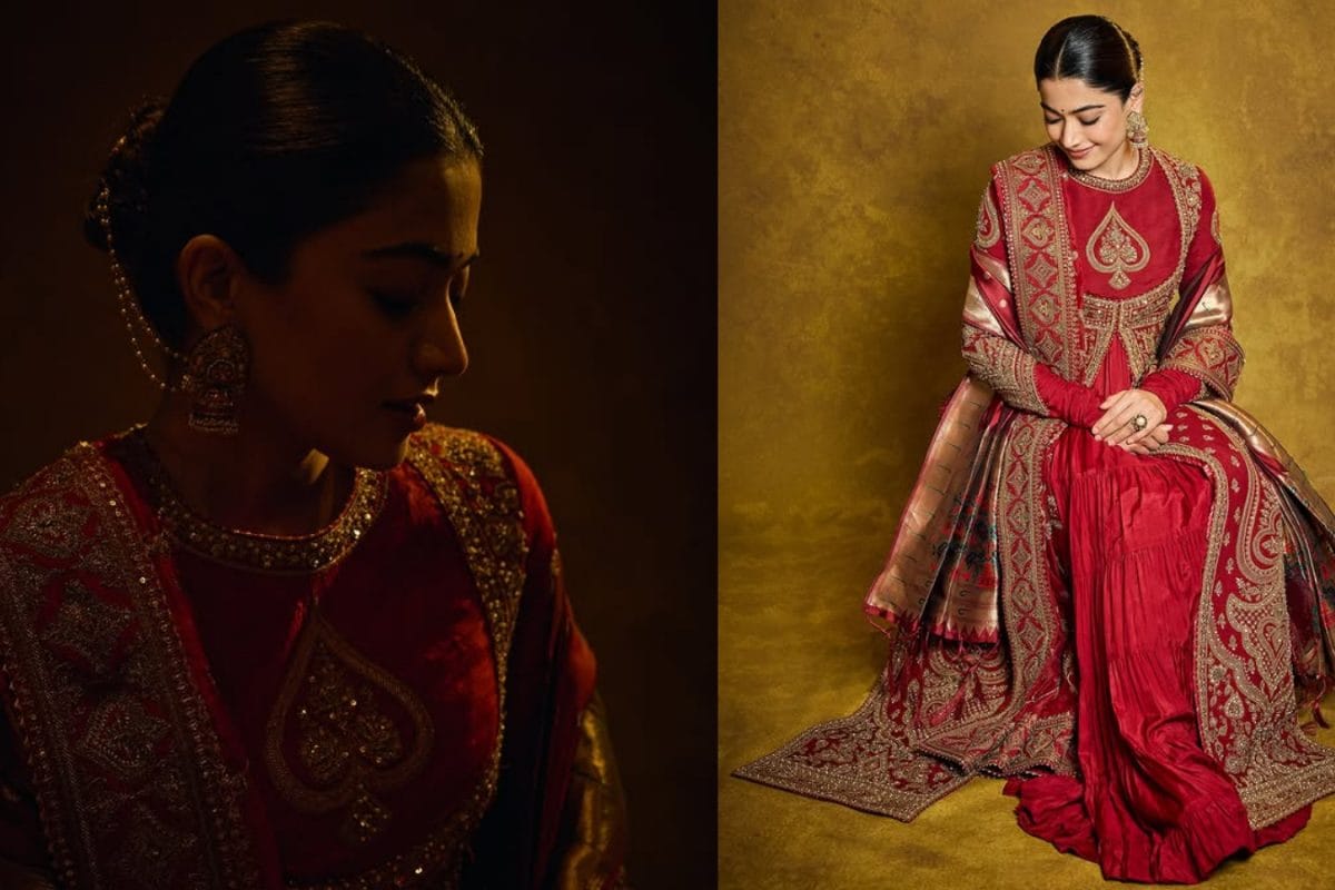 Rashmika Mandanna Exudes Grace In A Gorgeous Crimson Torani Ensemble