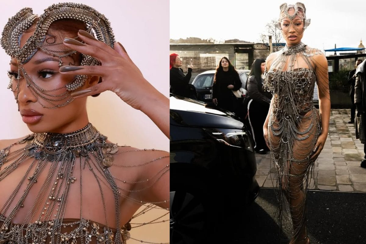 Megan Thee Stallion Rocks Inverted Nails At Paris Couture Week 2025, Says ‘It’ Giving 2025 But In 3035’