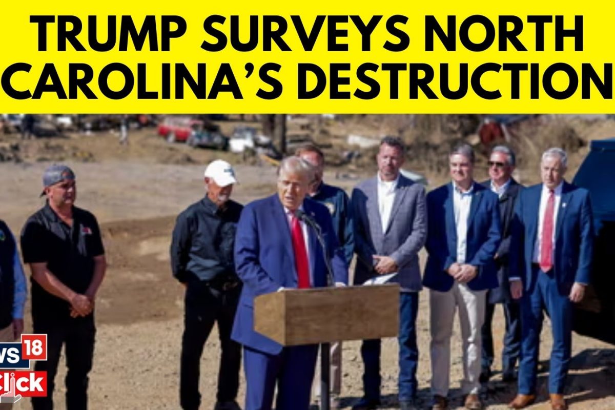 Trump Visited North Carolina To Tour Hurricane-Impacted Areas – News18