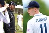 Andrew Flintoff Watches From The Dugout As Son Rocky Scores Hundred Against Cricket Australia XI