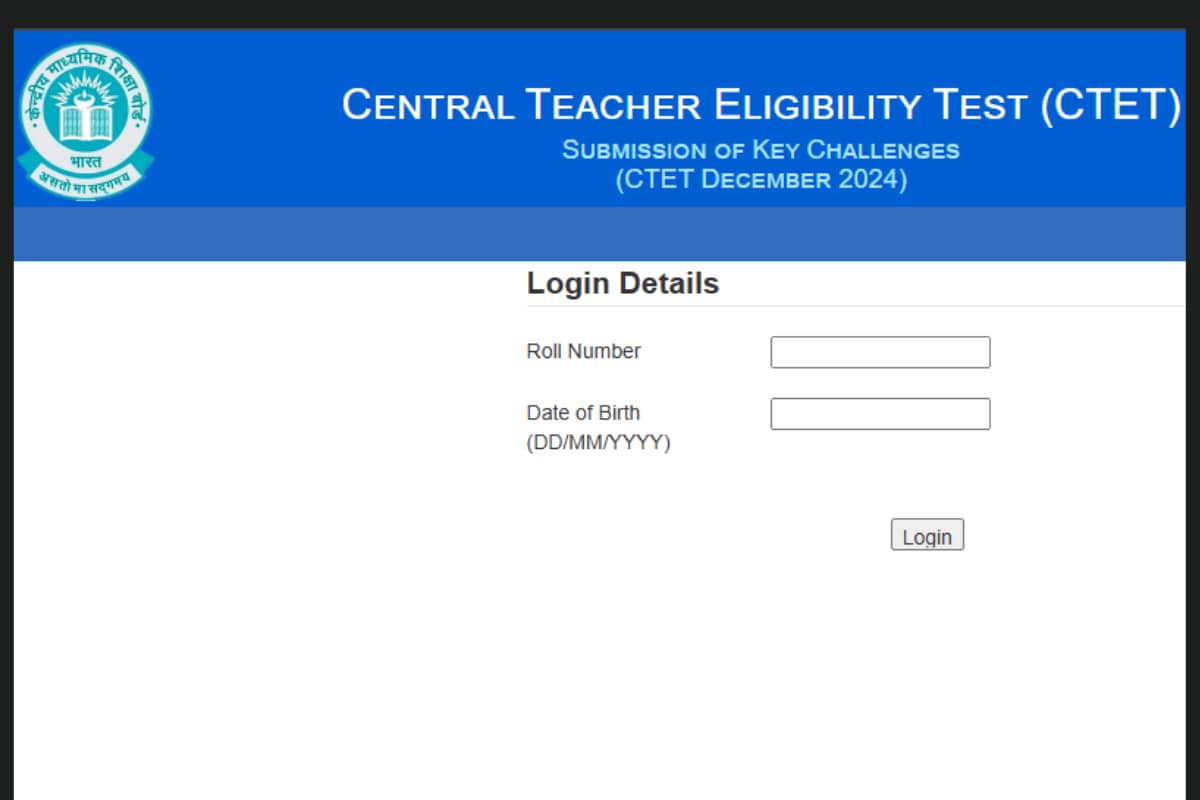 CTET 2024 Answer Key Released At ctet.nic.in, Direct Link To Download Here