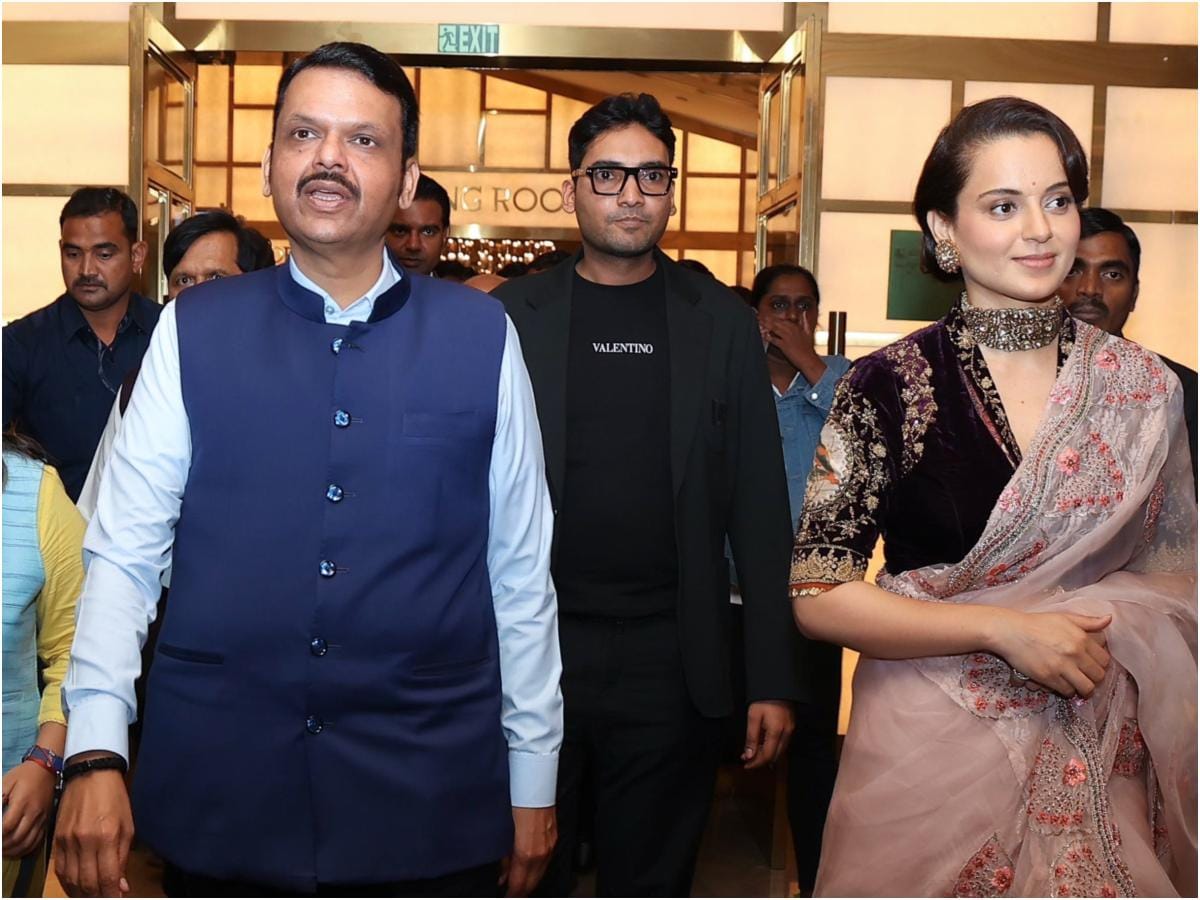 Kangana Ranaut Hosts Special Screening of 'Emergency' for Maharashtra CM Devendra Fadnavis