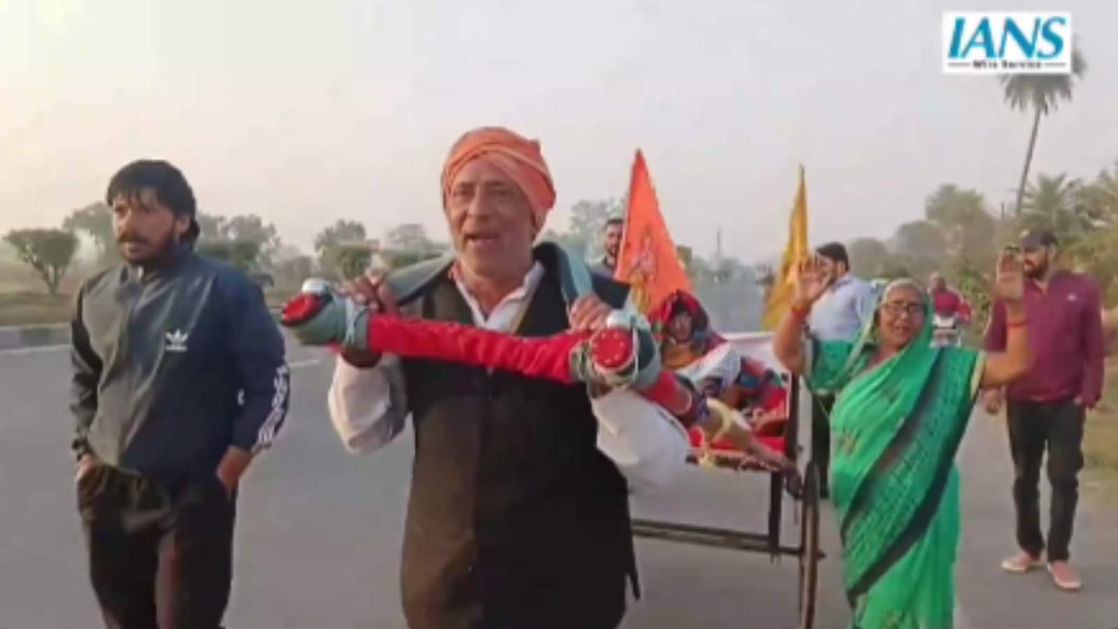 65-Year-Old Man Takes 92-Year-Old Mother to Maha Kumbh on Bullock Cart