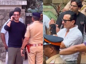 Saif Ali Khan News Today: Ronit Roy was seen coordinating with the police officials and overseeing security arrangements at Saif and Kareena's residence. (ANI)
