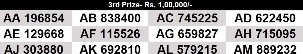 Kerala Lottery AK-685 Results Screenshot