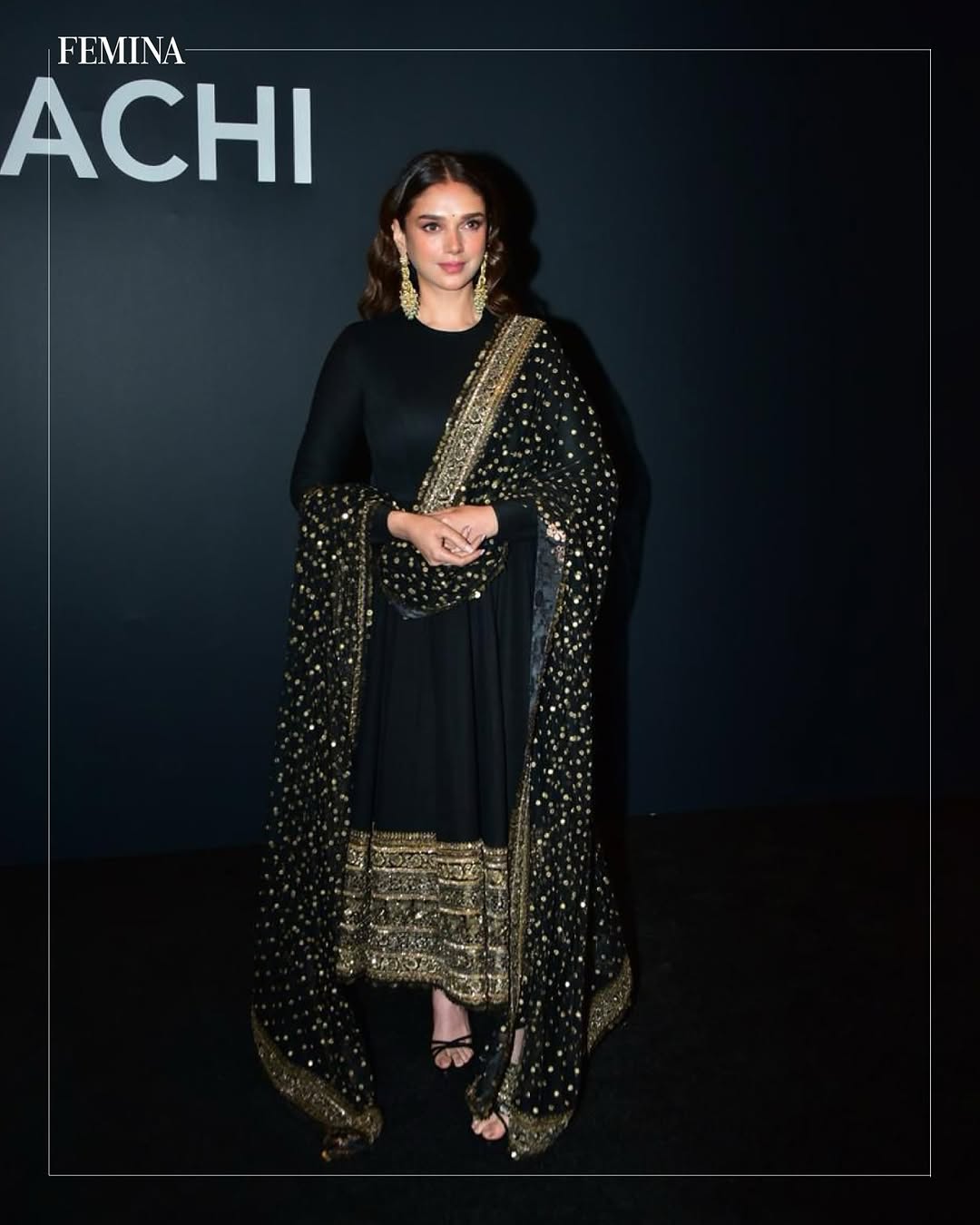 Aditi Rao Hydari Exudes Timeless Grace In Regal Black Anarkali At  Sabyasachi's Grand 25th Year Celebration | Lifestyle News - News18