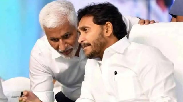 YSRCP leader Vijayasai Reddy with Jagan Mohan Reddy | File Image