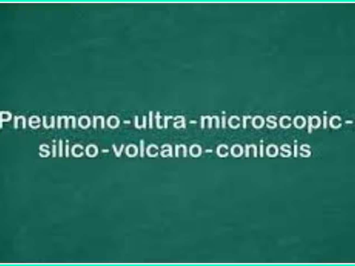 Pneumono Ultra Microscopic Silico Volcano Coniosis Pronunciation
