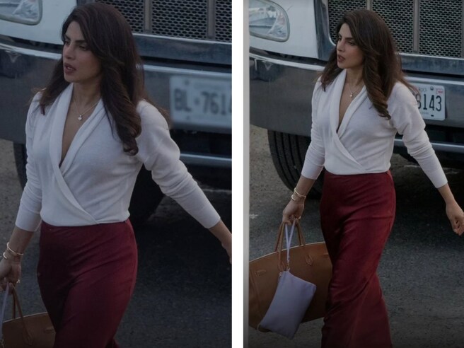Priyanka Chopra Adds Holiday Glam to Jonas Brothers' Toronto Film Set Priyanka Chopra Adds Holiday Glam to Jonas Brothers' Toronto Film Set