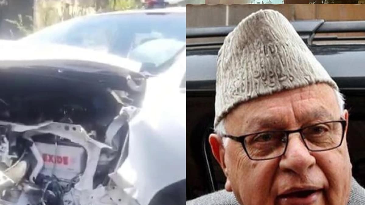 Abdullah Rant Car Farooq Abdullah’s Convoy Car Crashes Into Cow On Delhi-Mumbai ...