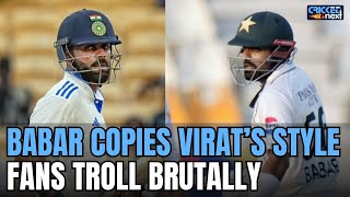 Babar Azam Copies Virat Kohli Dismissal Style Against West Indies, Fans Troll Pak batter brutally