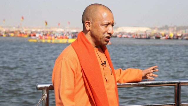 Uttar Pradesh CM Yogi Adityanath during the News18 interview. (News18)