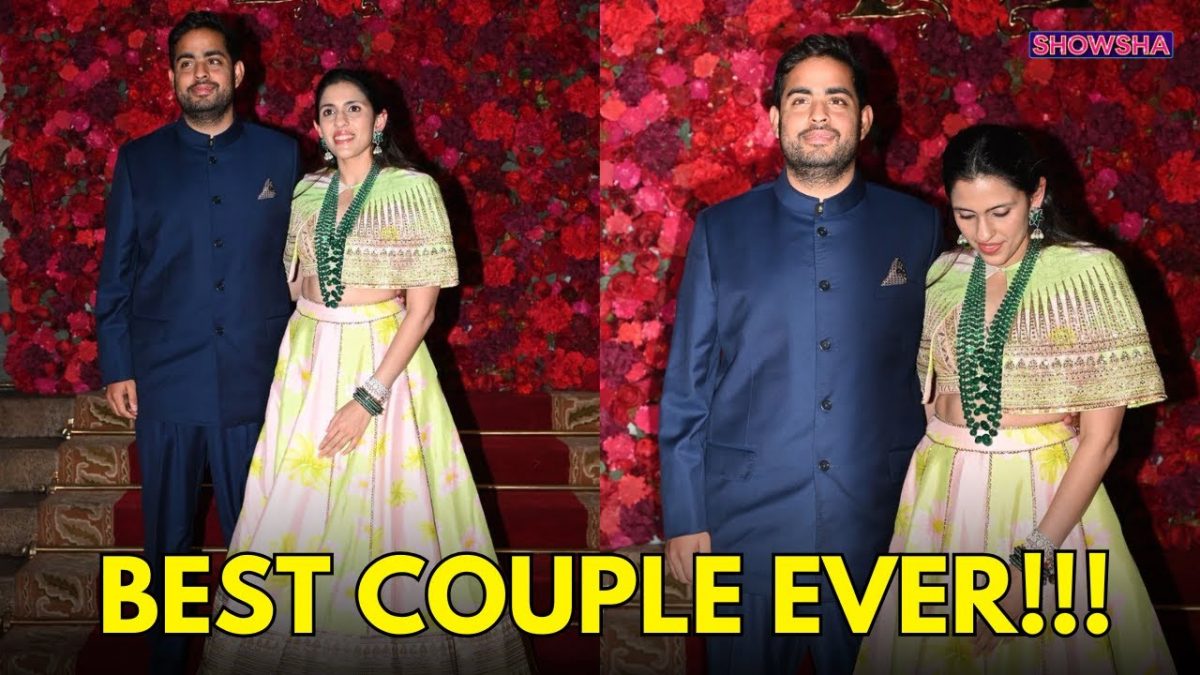 Shloka Mehta Stuns In A Modern Lehenga Set As She Poses With Akash Ambani At Aadar-Alekha's Wedding - News18
