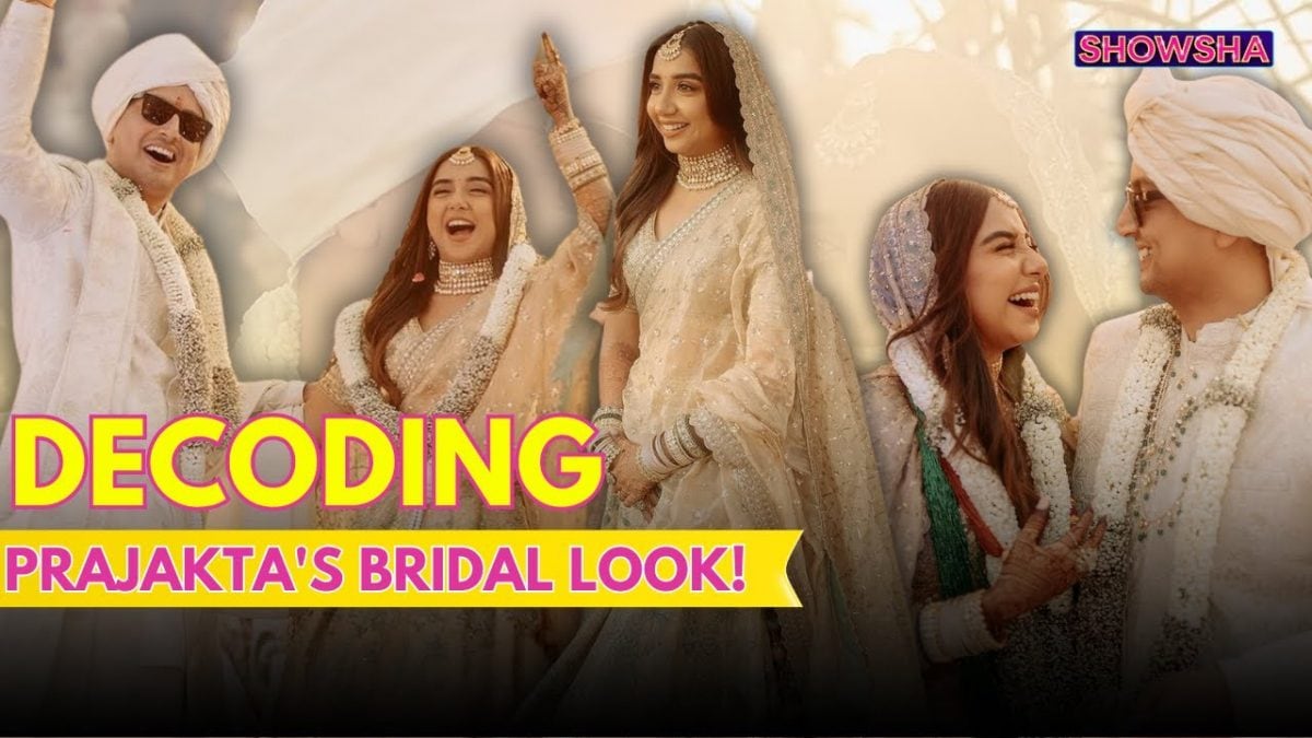 Details of Prajakta Koli's Pastel Bridal Lehenga Revealed and Copyright