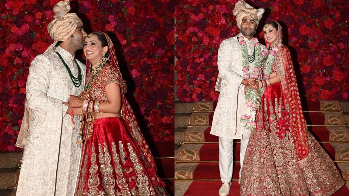 Aadar Jain, Alekha Advani Are Now Married; Groom Kisses Bride In First Public Appearance | Watch