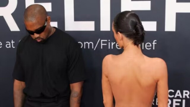 Kanye West and Bianca Censori at the red carpet of 67th Annual Grammy Awards in Los Angeles, California.