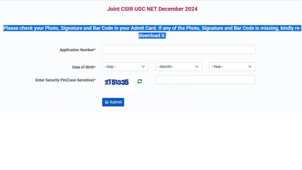 CSIR UGC NET 2025 Admit Card Released At csirnet.nta.nic.in, Steps To Download
