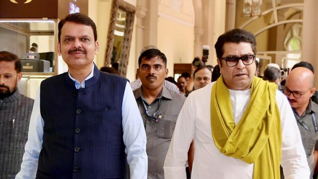  Devendra Fadnavis meets Raj Thackeray (PTI Image)