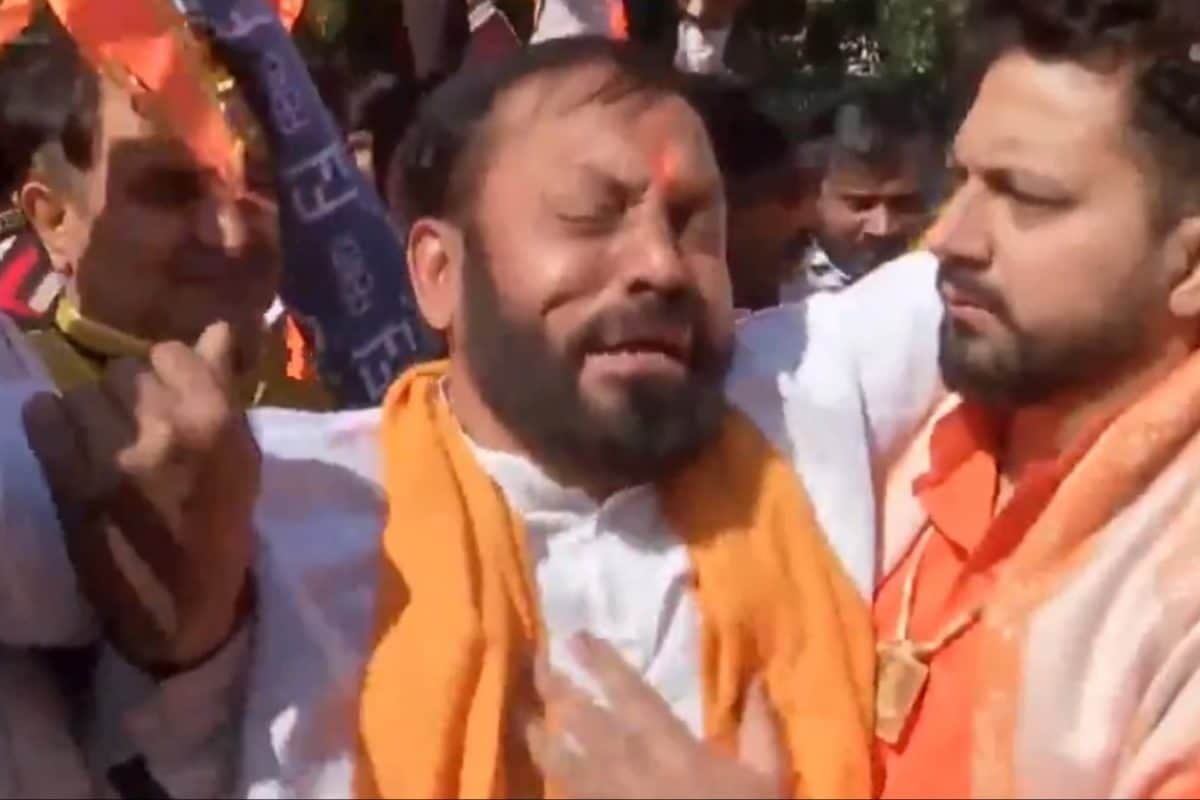 Video: BJP Worker Gets Emotional, Cries Of Joy As Party Heads For Major Victory In Delhi Elections