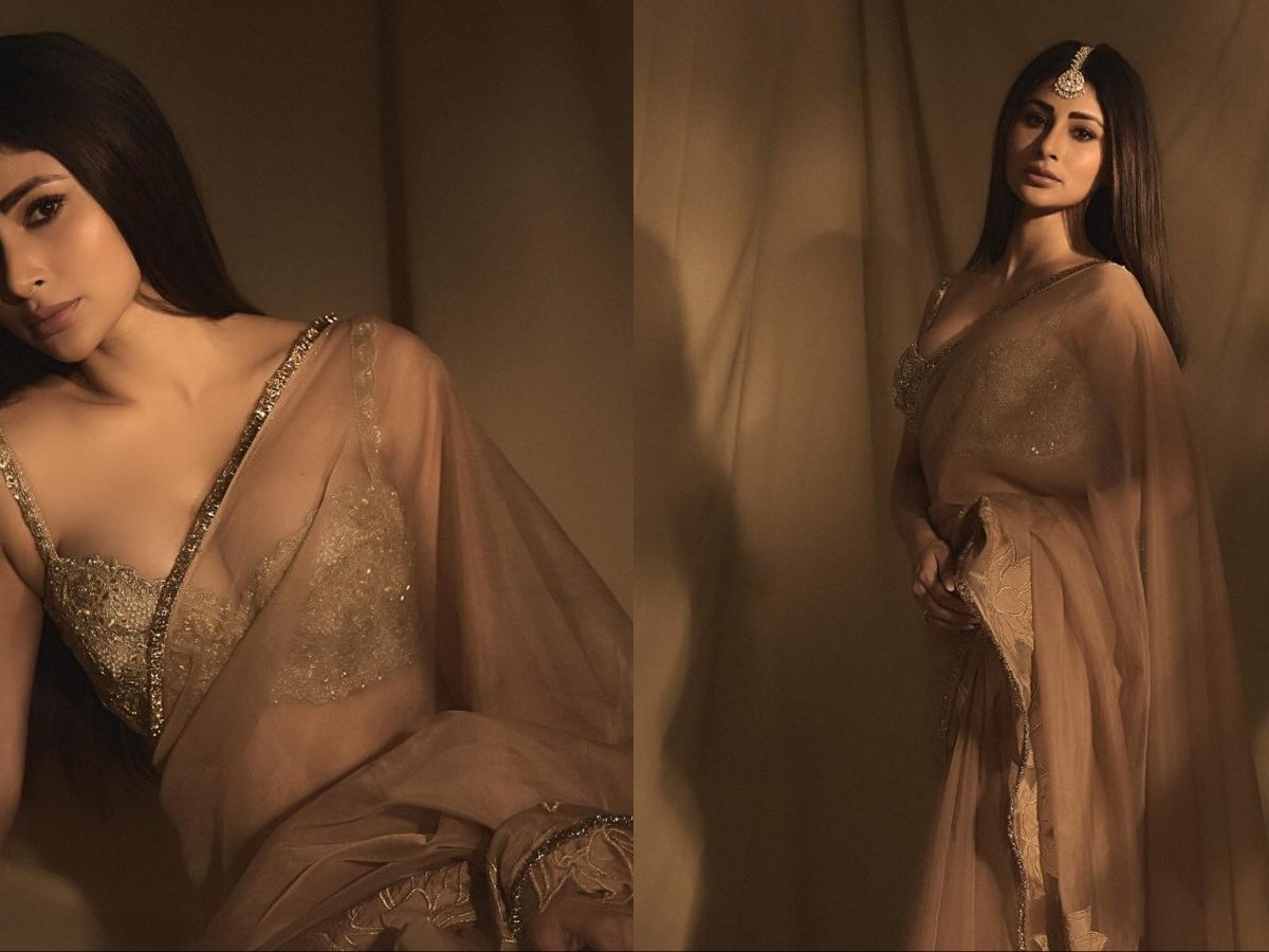 Mouni Roy Drops Pictures In Elegant Beige Saree And We Can't Take Our Eyes Off Her Look - News18