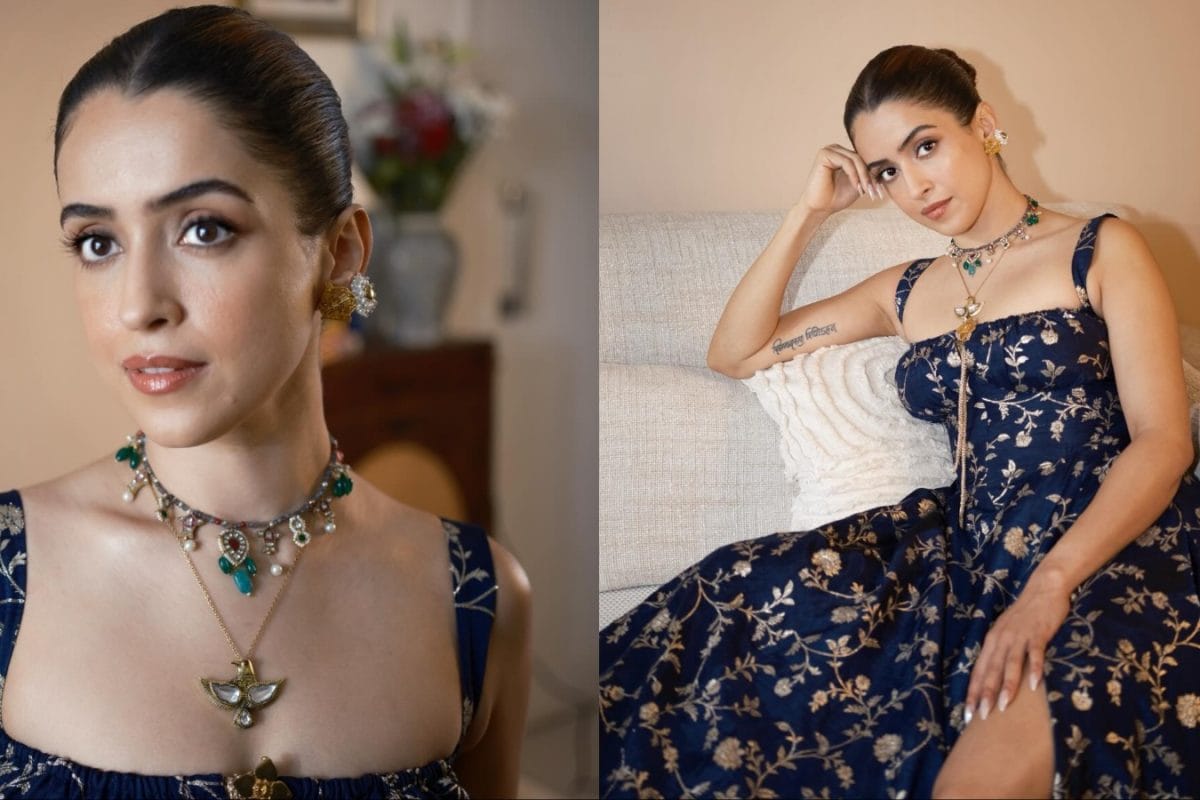 Sanya Malhotra Gets Spring Ready In A Royal Blue Maxi Dress With Floral Prints