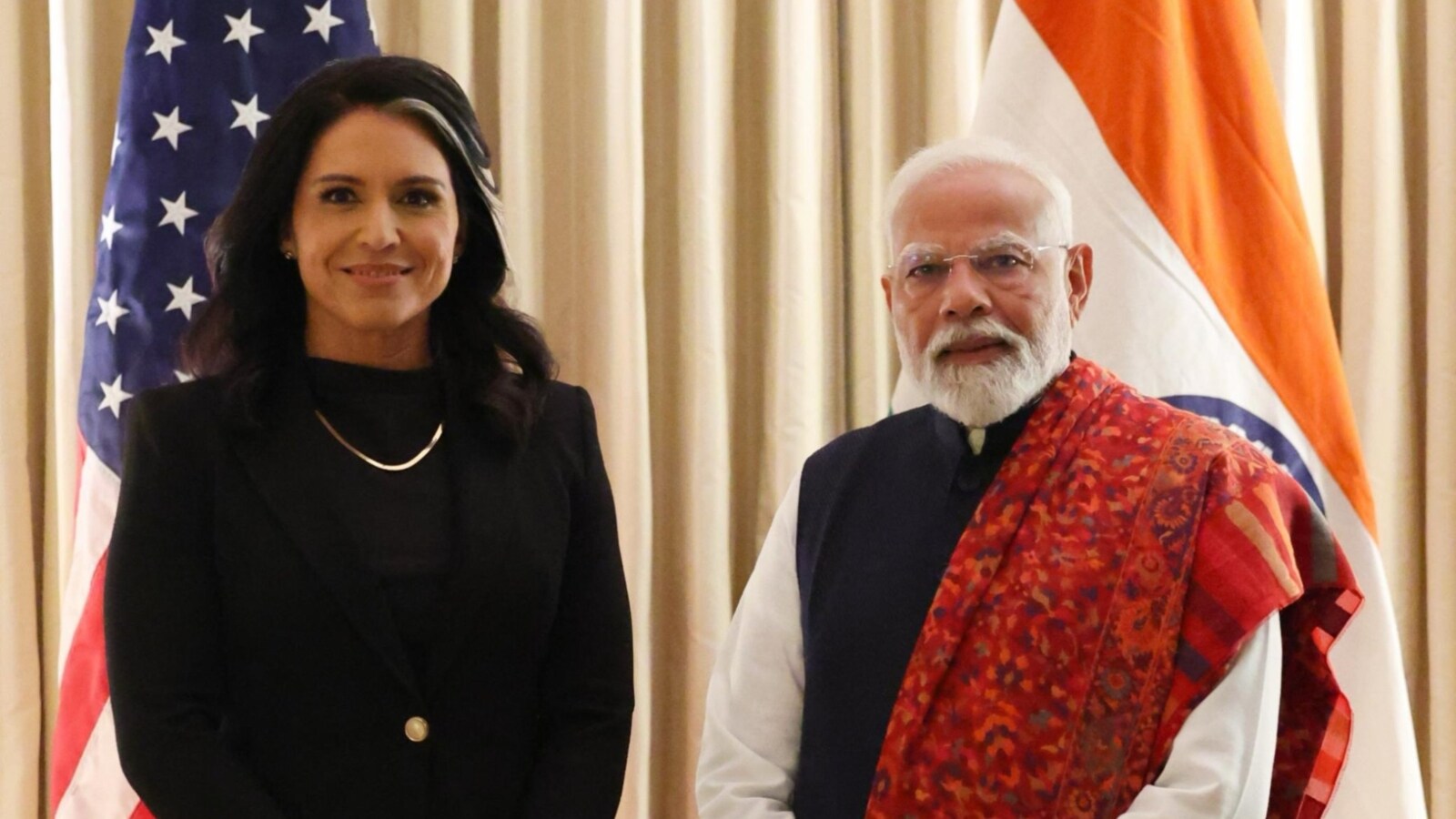 Prime Minister Narendra Modi Meets US Director of National Intelligence Tulsi Gabbard