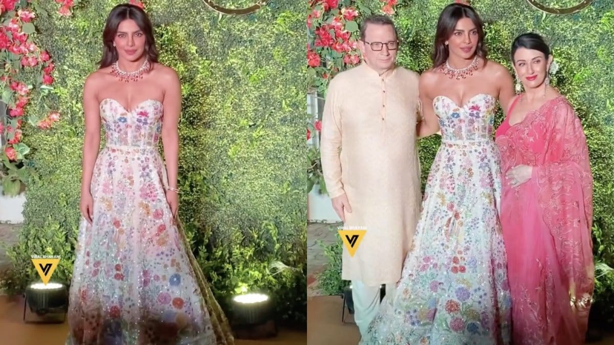 Priyanka Chopra Stuns In Strapless Gown At Brother's Wedding, Poses