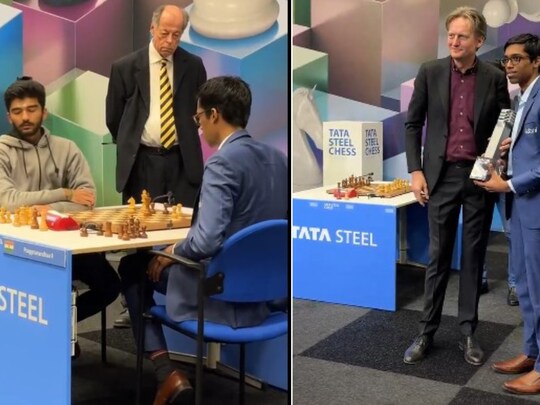 R Praggnanandhaa defeated D Gukesh to clinch the Tata Steel Chess title