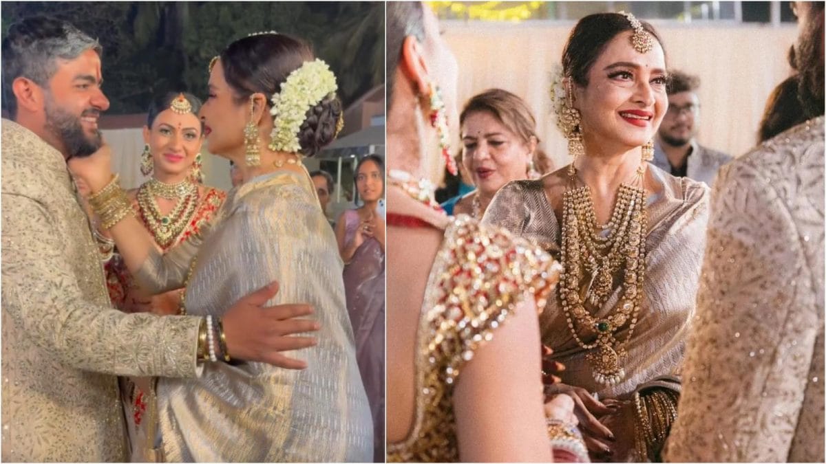 Rekha Attends Priyanka Chopra’s Brother’s Wedding, Hugs Newlyweds Siddharth Chopra-Neelam Upadhyaya | Video