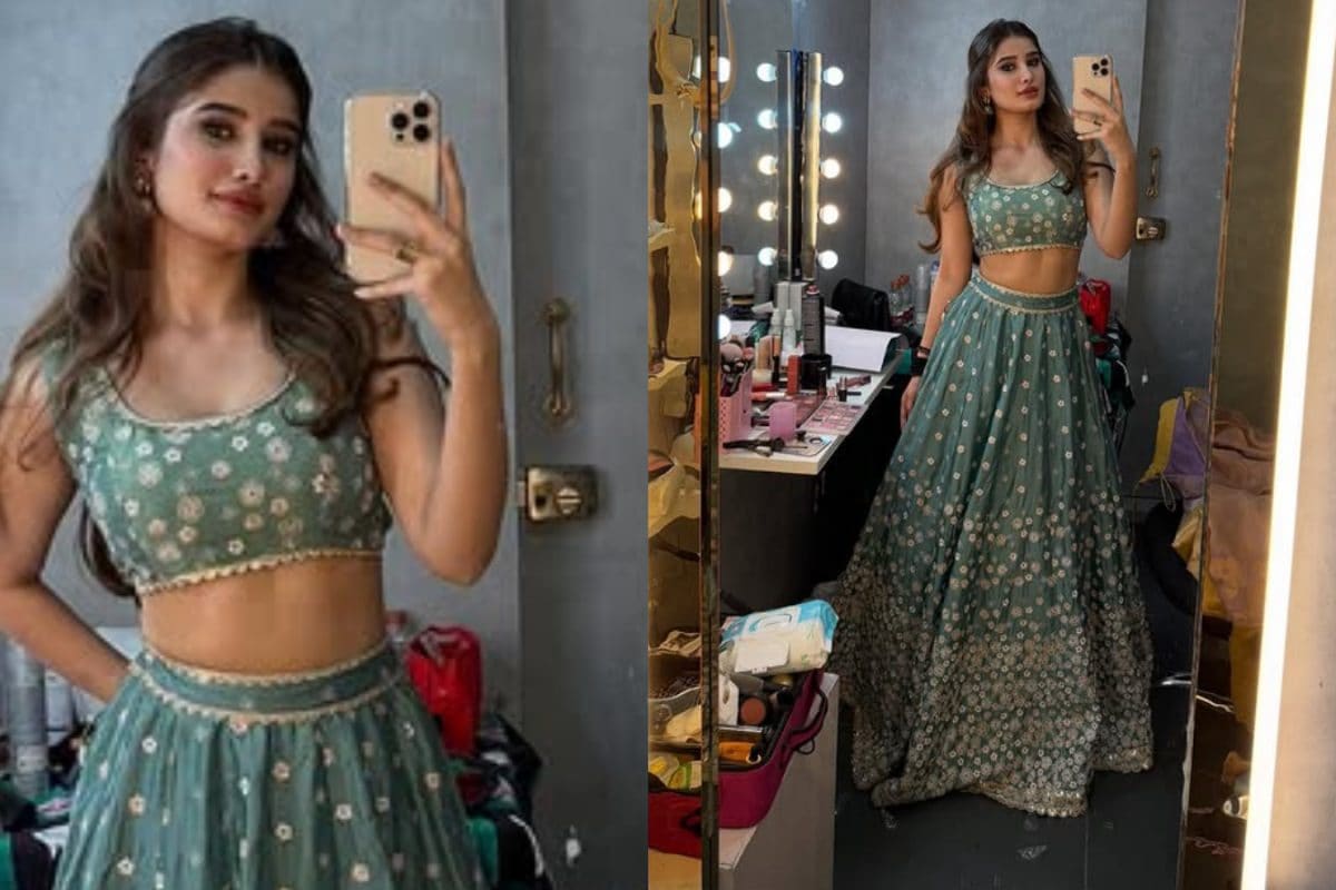 In Pics, Rasha Thadani Flaunts Ice-Blue Lehenga And Glamorous Bodycon Dress