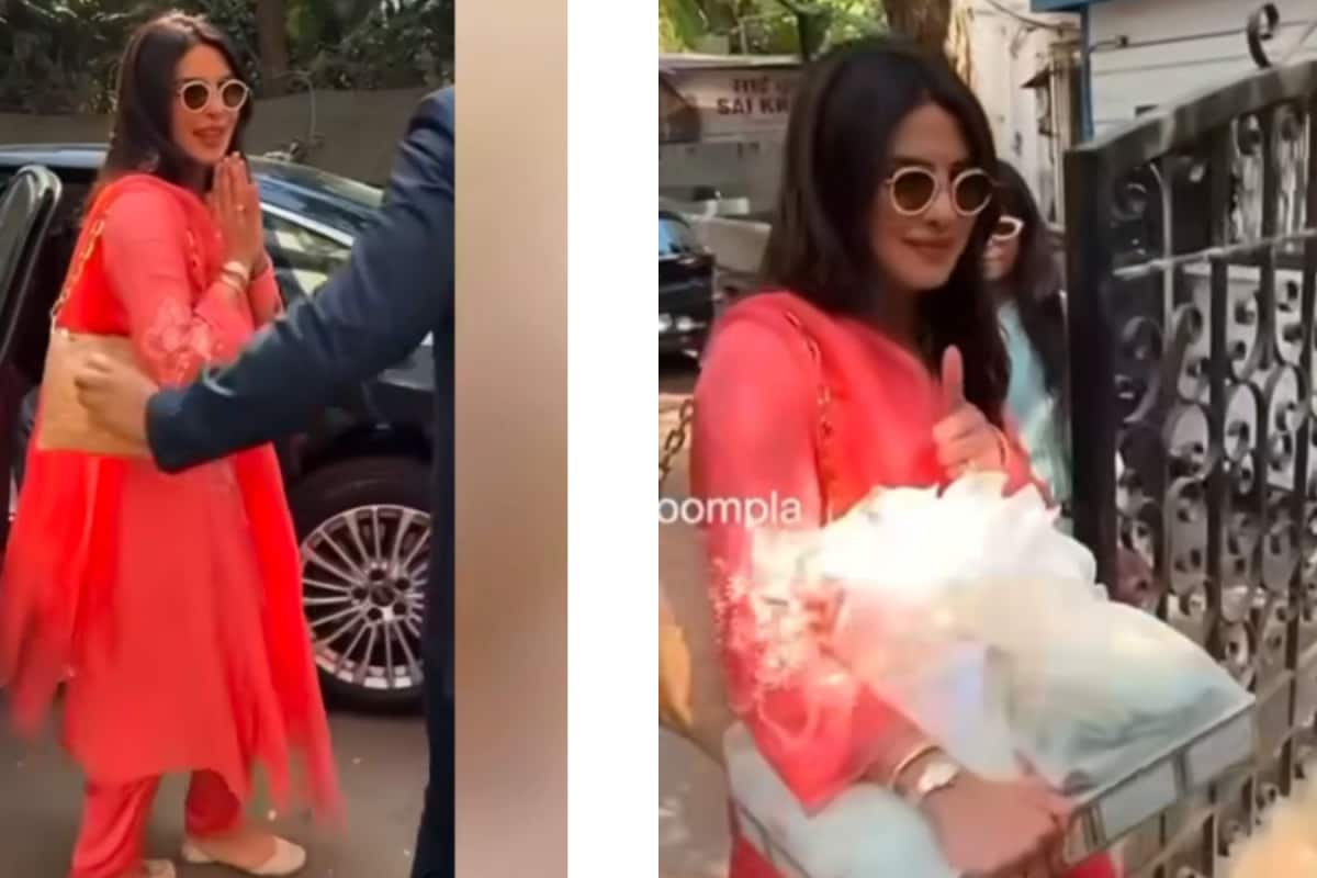 Priyanka Chopra Dazzles in a Coral Kurta Set at Brother Siddharth Chopra’s Pre-Wedding Festivities