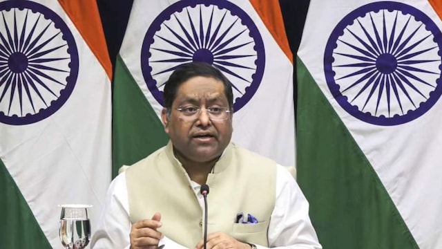 MEA Spokesperson Randhi Jaiswal during a press briefing in New Delhi | File Image/PTI