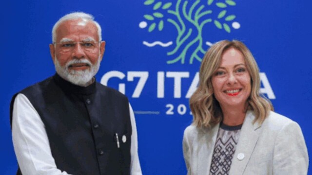 Italian PM Giorgia Meloni with PM Modi | File Image