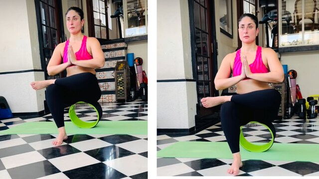 Dressed in a pink sports bra and black tights, the Bollywood star powered through a series of full-body workouts that focused on strength, endurance, and core conditioning