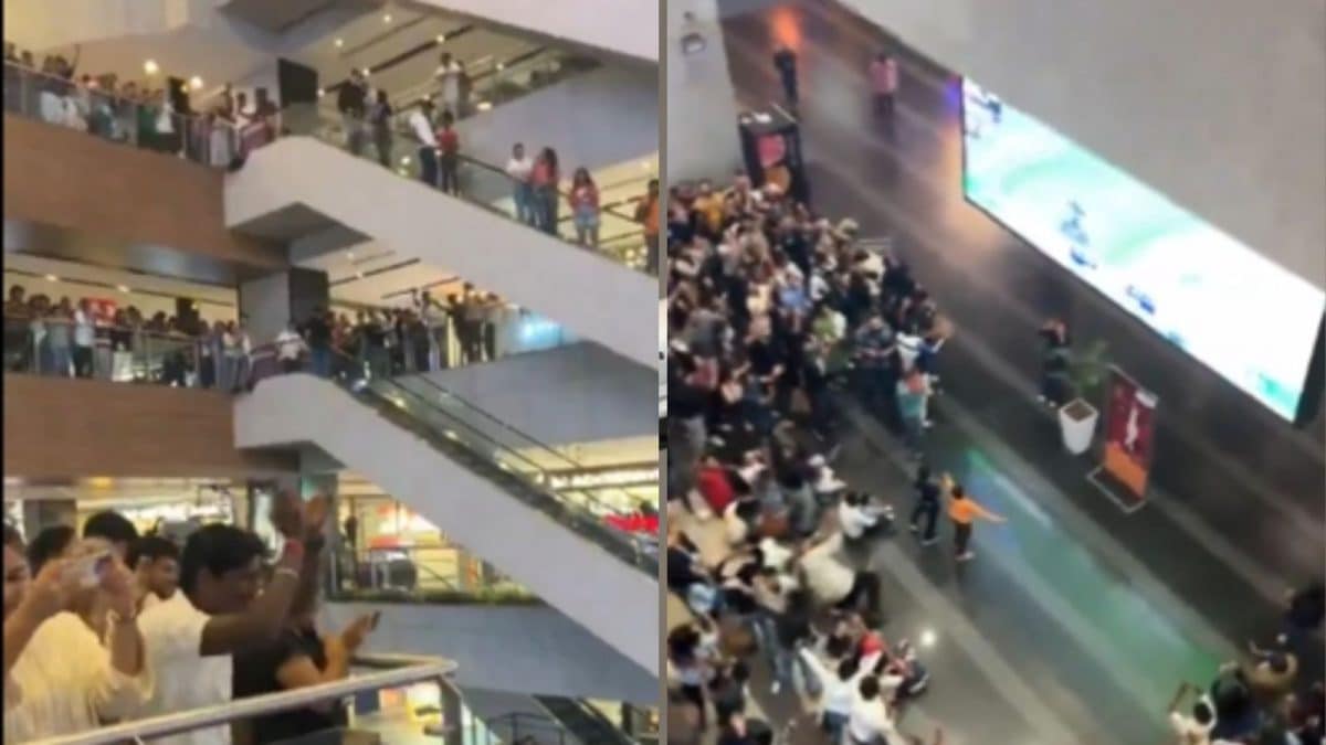 Bengaluru Mall Erupts as Virat Kohli Hits Century Against Pakistan