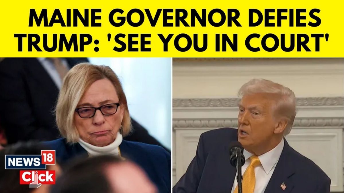 Donald Trump & Maine Gov Janet Mills Clash Over Transgender Athletes Order