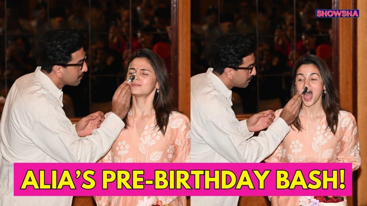 Ranbir Kapoor Playfully Feeds Cake To Alia Bhatt As She Celebrates Her Pre-Birthday With Media