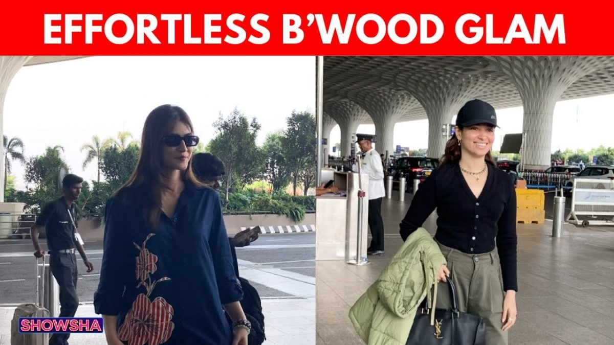 Kriti Sanon &amp; Tamannaah Bhatia Show How To Serve Airport Looks In Casual Fits | WATCH