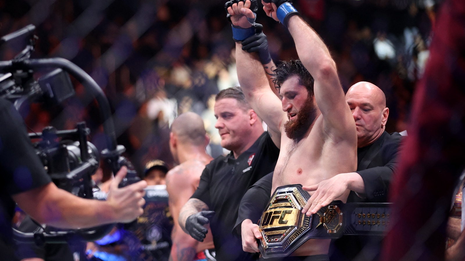 Magomed Ankalaev with the UFC Light Heavyweight Championship (AFP) Magomed Ankalaev with the UFC Light Heavyweight Championship (AFP)