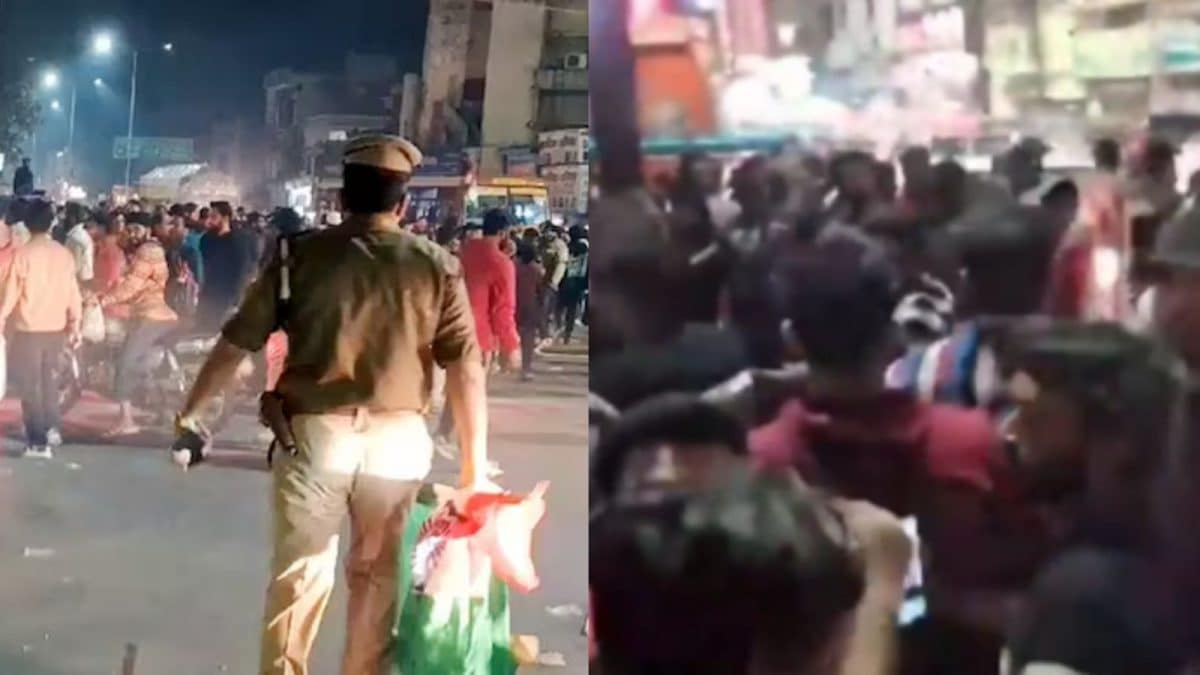 Cop held Indian flag upside down; crowd clashes in UP