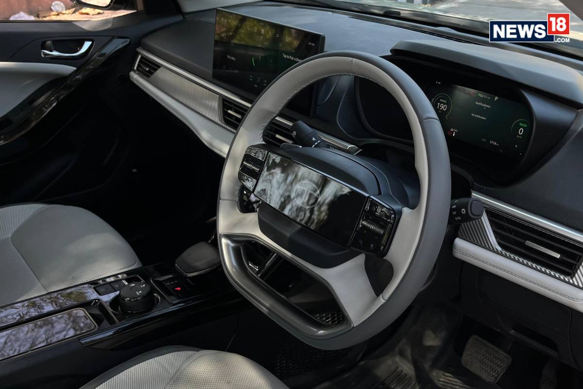 Tata Curvv Electric. (Photo: Shahrukh Shah/ News18) Tata Curvv Electric. (Photo: Shahrukh Shah/ News18)