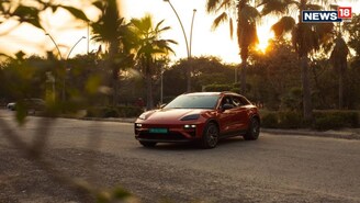 Porsche Macan Turbo EV: (Photo: Shahrukh Shah/ News18)