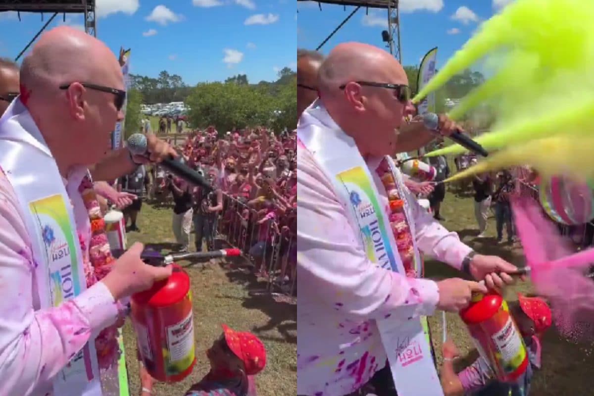 Video Of New Zealand PM Luxon, A 'Big Fan Of India', Playing With Colours Resurfaces On Holi | Watch