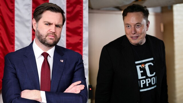 US Vice President JD Vance and Tesla CEO Elon Musk. (File/Reuters)