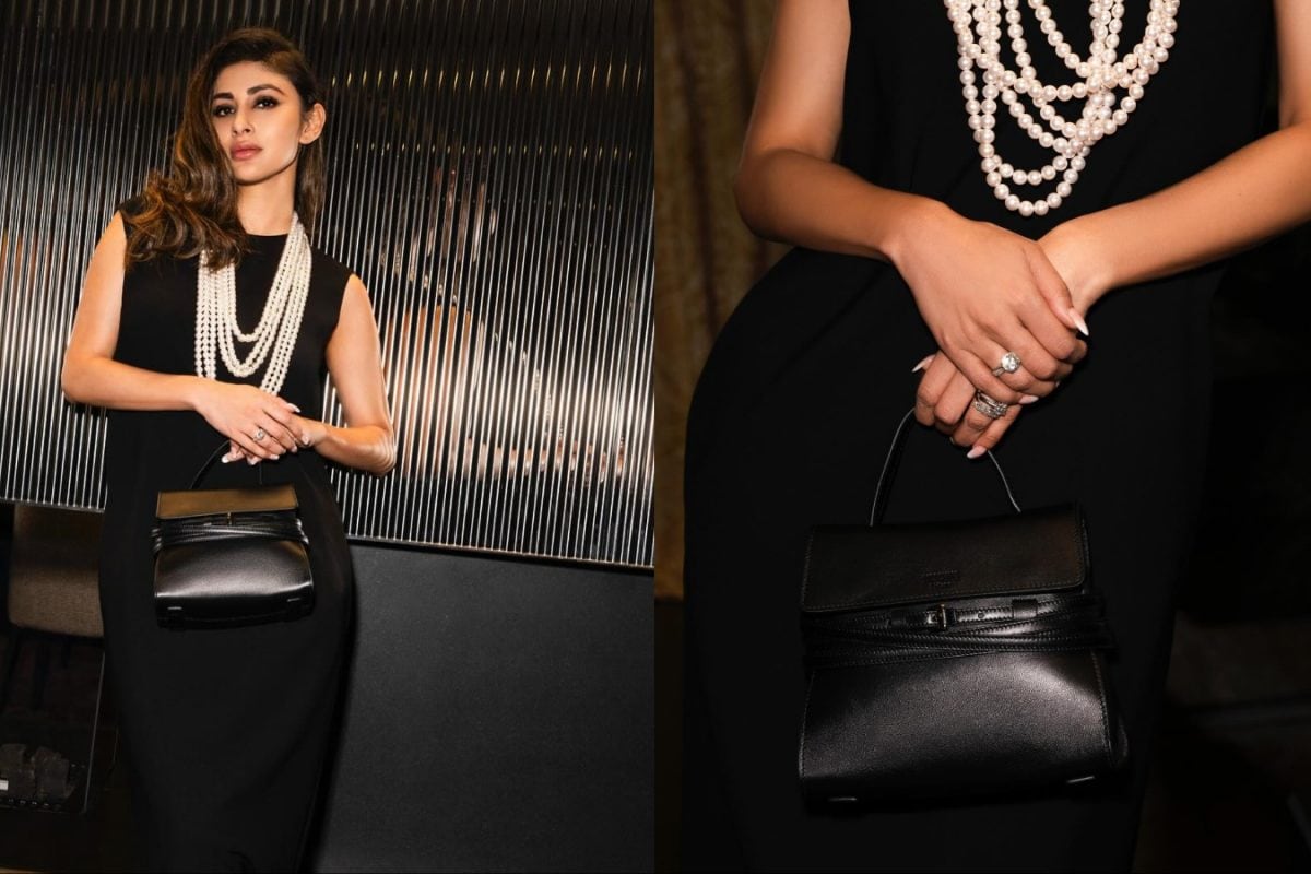 Mouni Roy Shows How To Elevate A Black Midi Dress With The Right Accessories