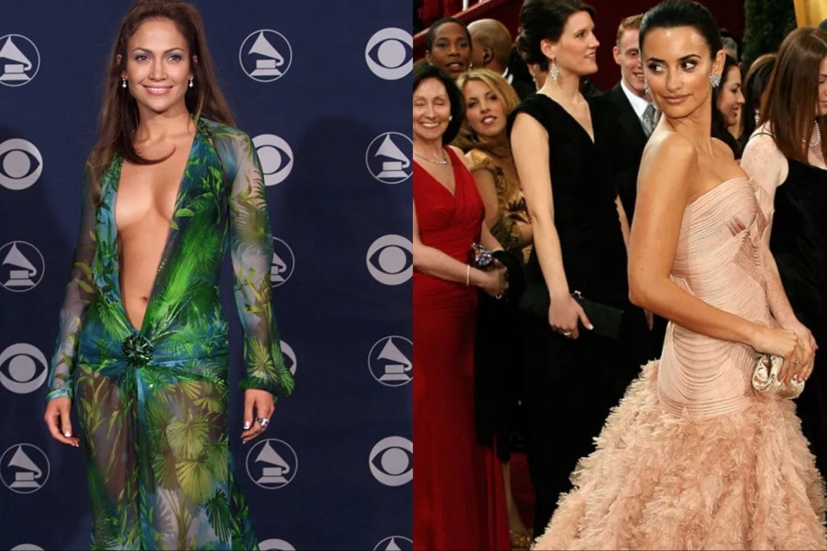 Donatella Versace’s 5 Iconic Creations: JLo’s Jungle-Print Gown To Penelope Cruz’s Feather Dress