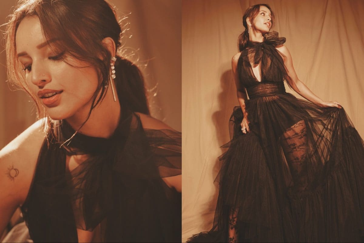 Triptii Dimri Makes A Divine Statement In A Sheer Black Gauri And Nainika Statement Gown