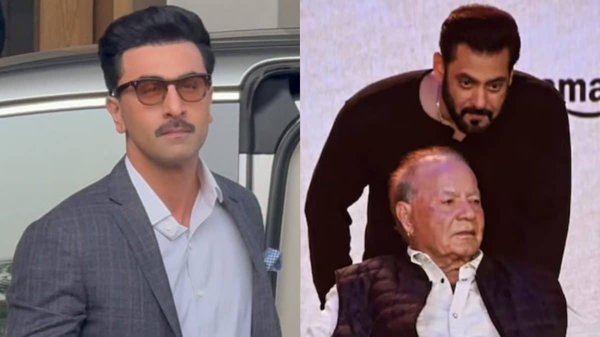 Ranbir Kapoor pays respects to Salim Khan at Deb Mukherjee funeral